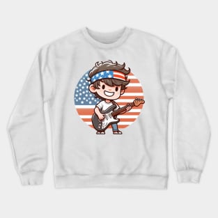 A Whimsical Tribute to American Culture in Cartoon Style T-Shirt Crewneck Sweatshirt